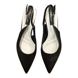 Franco Sarto Racer Slingback Pumps - Black - size: 7.5 Wide (EU 38), New